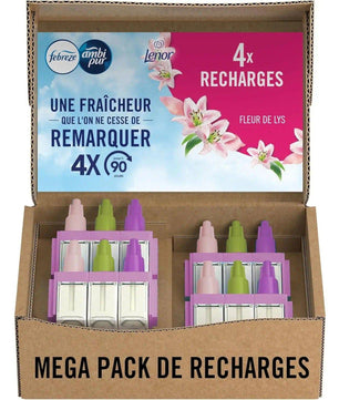 FEBREZE Megapack 4 Recharges électriques Orchidée - Désodorisant et parfum d'intérieur - Cpourtoi.Net