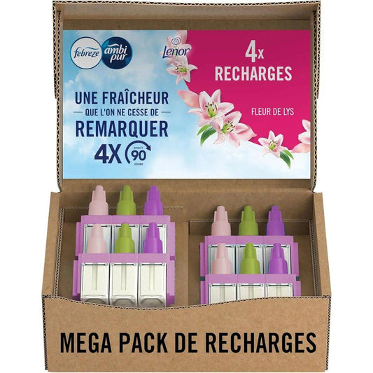 FEBREZE Megapack 4 Recharges électriques Orchidée - Désodorisant et parfum d'intérieur - Cpourtoi.Net