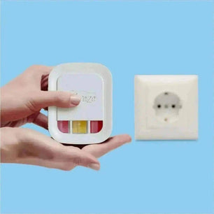 Main image of FEBREZE Electric Recharge, showing device in hand and power outlet, highlighting easy installation.
