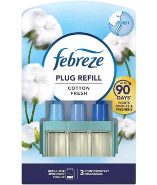 FEBREZE Recharge Électrique Coton Frais - Désodorisant, Parfum d'intérieur | Fraîcheur - Cpourtoi.Net