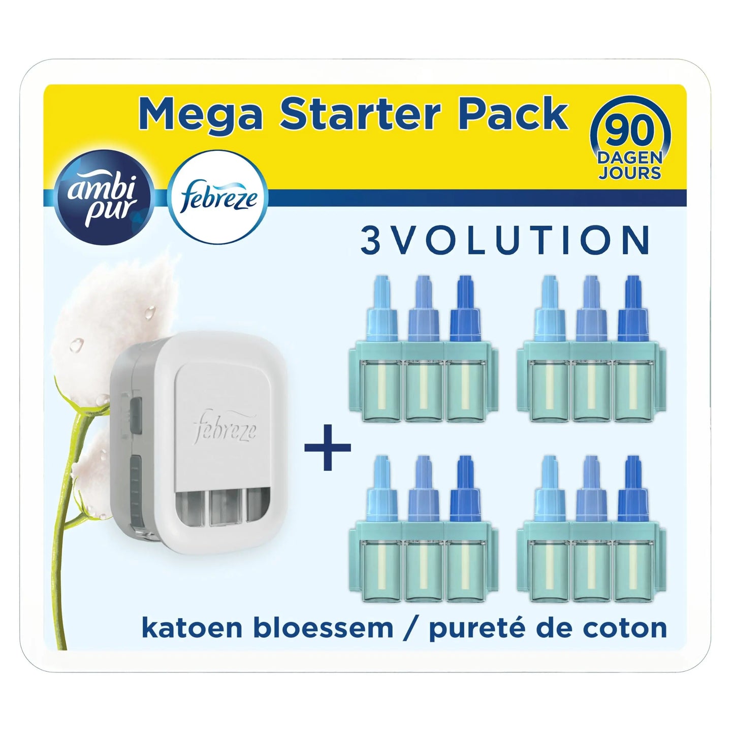 Febreze 3Volution Purité Coton - Fraîcheur Durable et Propreté Garantie - Cpourtoi.Net