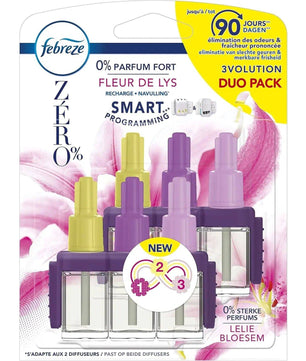 Febreze 3Volution ZERO% Fleur de Lys - Recharge Désodorisant Électrique, Parfum d'Intérieur - Cpourtoi.Net