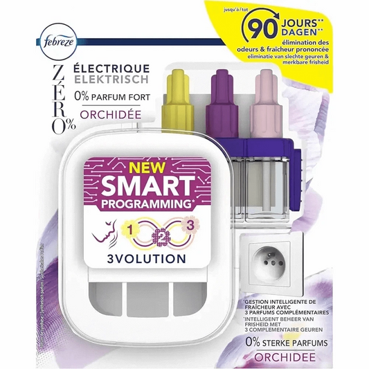 FEBREZE 3Volution ZERO% Orchidée . Diffuseur Parfum d'Intérieur et Désodorisant - Cpourtoi.Net