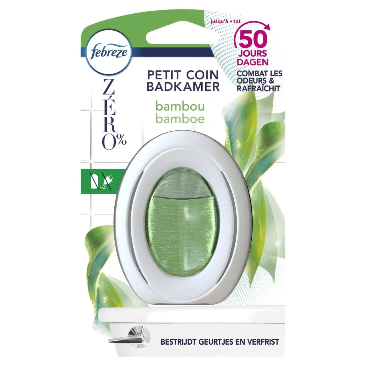 Febreze Petit Coin Bambou Désodorisant Pour Toilettes Fraîcheur Durable Et Odeurs Neutralisées