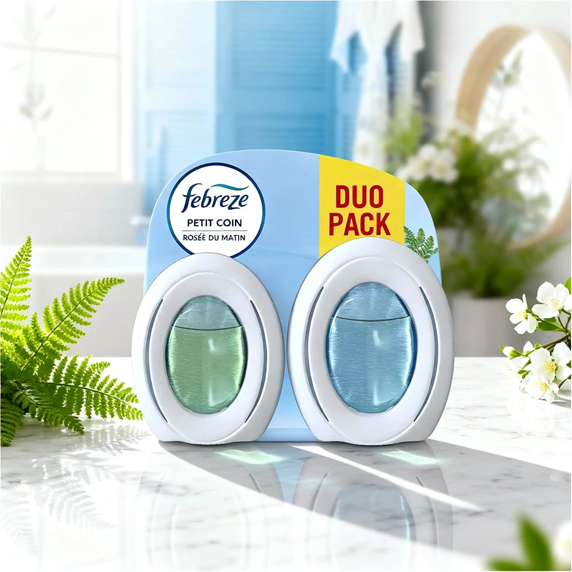 Febreze Petit Coin Rosée du Matin – Lot de 2 Désodorisants WC sans Électricité - Cpourtoi.Net