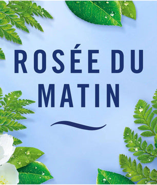 Design floral évoquant le parfum Rosée du Matin de Febreze, idéal pour une ambiance fraîche et naturelle dans votre intérieur.