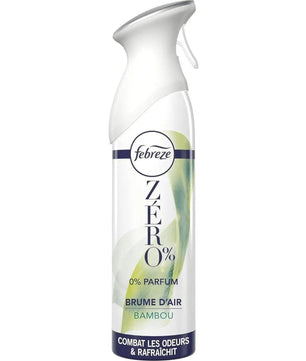 Febreze Spray Bambou 185ml sans parfum et sans gaz, désodorisant naturel pour neutraliser les odeurs dans la maison. Idéal pour un air purifié.