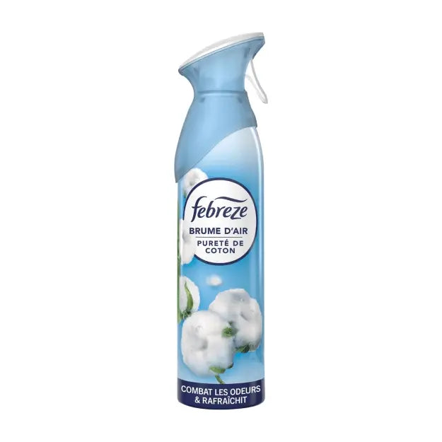 Febreze brume d'air Pureté De Coton 185 ML 2 En 1 Combat Les Odeurs Et Rafraîchit