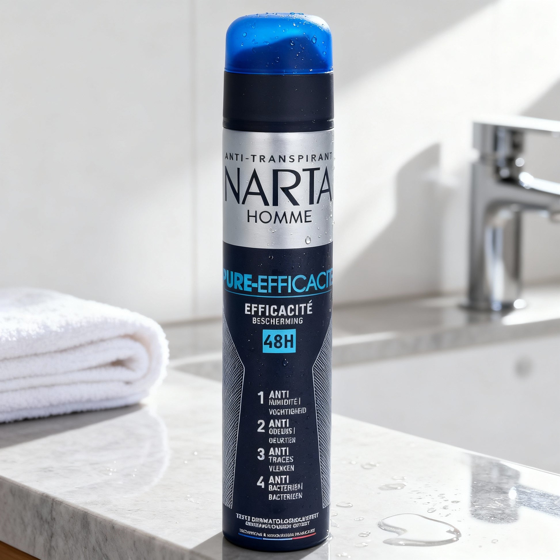 NARTA HOMME PURE-EFFICACITÉ 48H - Déodorant Anti-Transpirant - Cpourtoi.Net