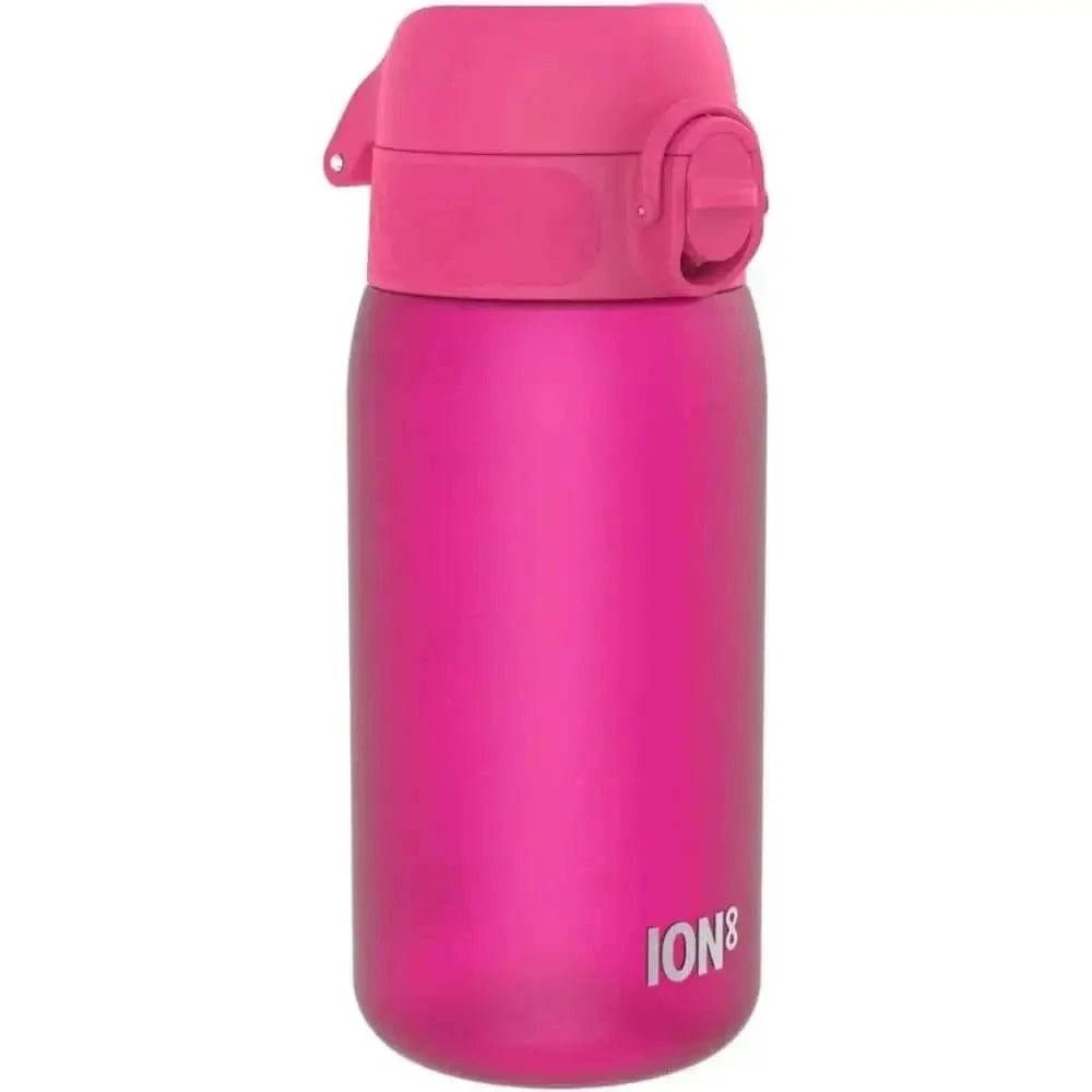 Bouteille isotherme gourde enfant Ion8 rose vif avec couvercle à bascule anti-débordement