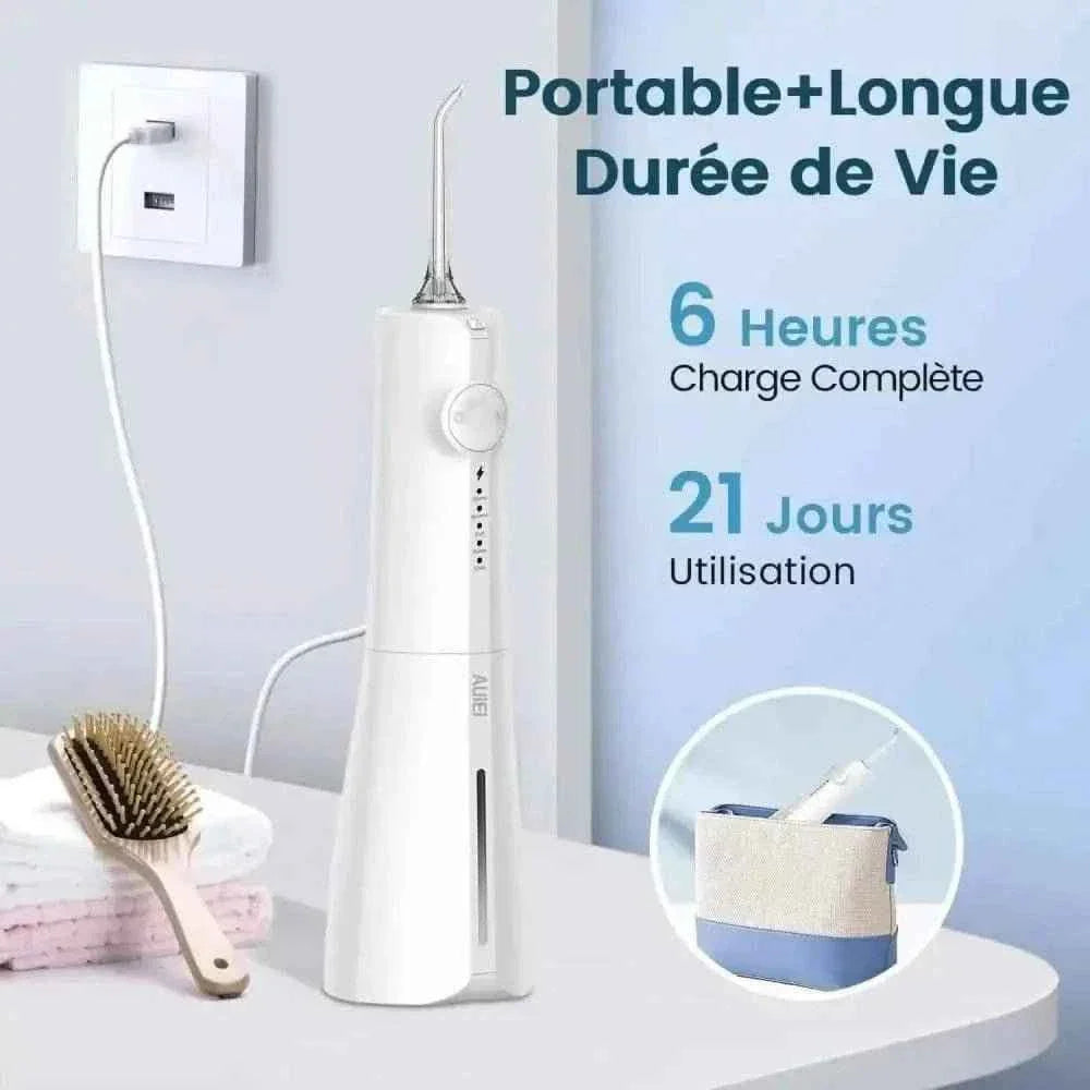 AUIEI Jet Dentaire Violet - Technologie Micro-Bulles pour une Hygiène Orale et un Nettoyage des Dents - Cpourtoi.Net