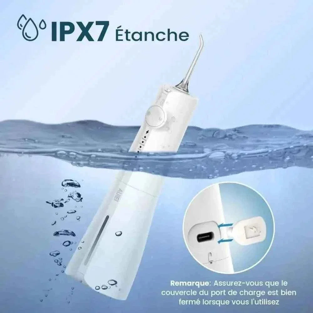 AUIEI Jet Dentaire Violet - Technologie Micro-Bulles pour une Hygiène Orale et un Nettoyage des Dents - Cpourtoi.Net