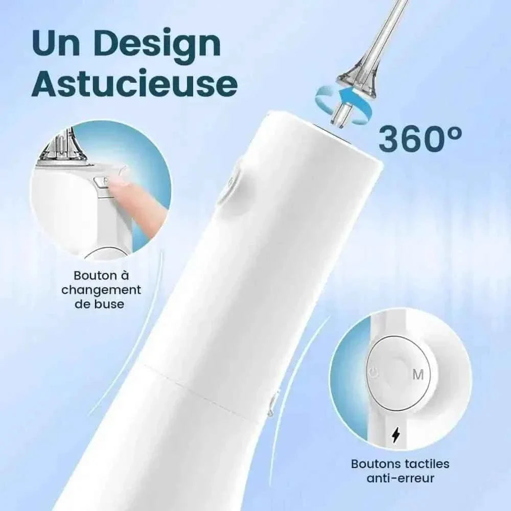 AUIEI Jet Dentaire Violet - Technologie Micro-Bulles pour une Hygiène Orale et un Nettoyage des Dents - Cpourtoi.Net