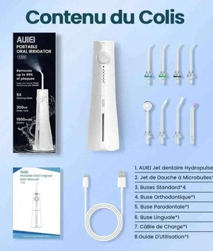 AUIEI Jet Dentaire Violet - Technologie Micro-Bulles pour une Hygiène Orale et un Nettoyage des Dents - Cpourtoi.Net