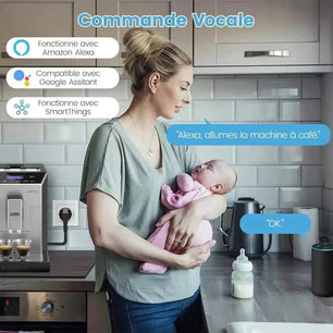 Mini Prise Intelligente Eightree pour contrôle à distance avec Alexa et Google Assistant