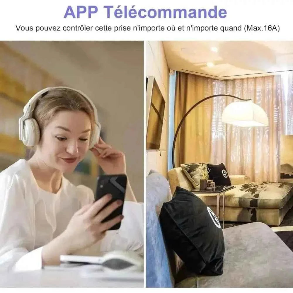 Prise WiFi avec surveillance de la consommation électrique et voyant LED ANTELA - Cpourtoi.Net