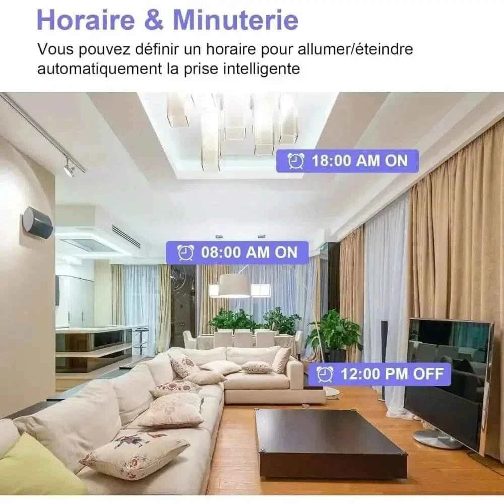 Prise WiFi avec surveillance de la consommation électrique et voyant LED ANTELA - Cpourtoi.Net