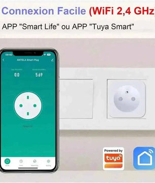 ANTELA Prise WiFi Intelligente: Smart Home | Gestion Énergétique et Contrôle à Distance - Cpourtoi.Net