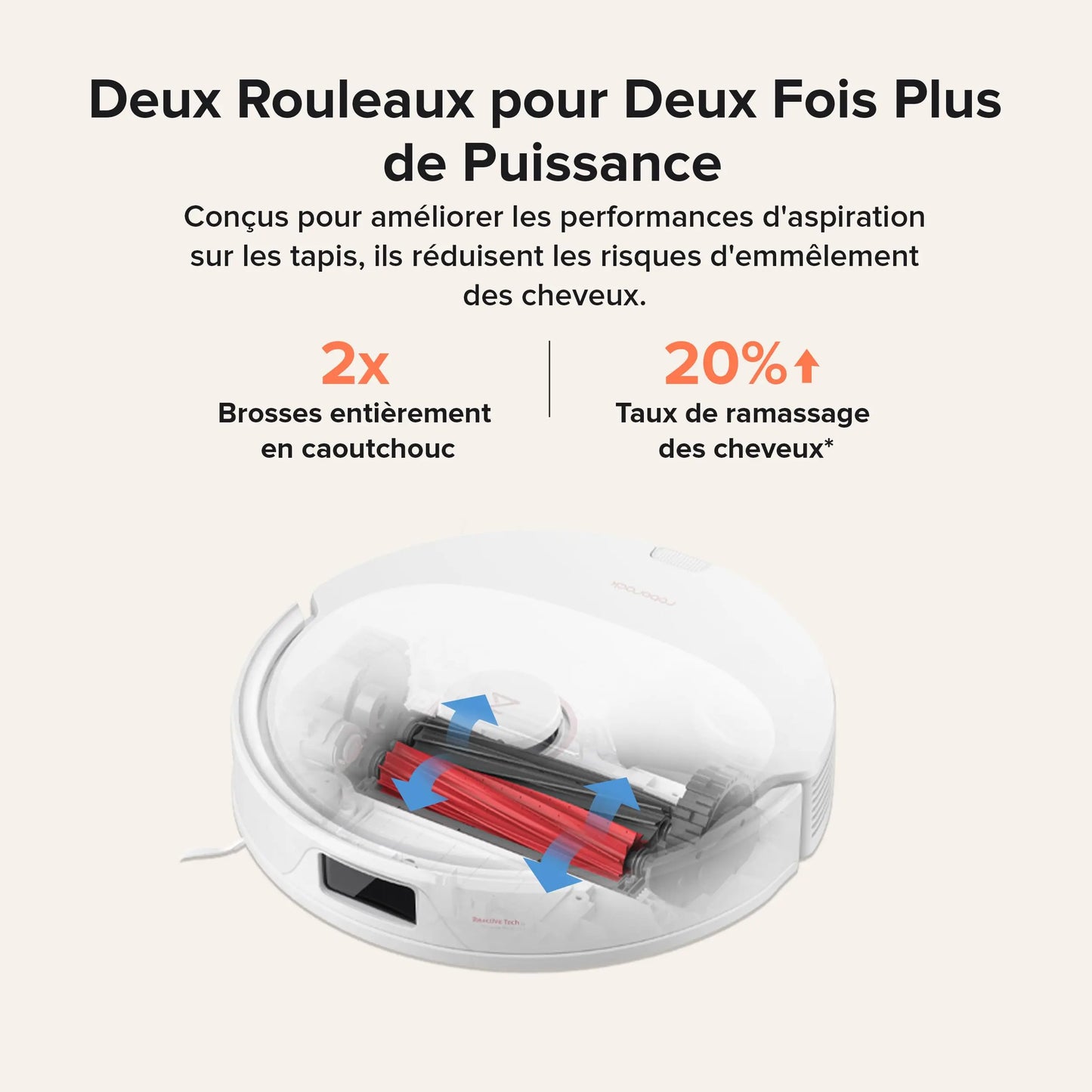 Roborock Q8 Max Plus - Aspirateur Robot, Nettoyage Rapide - Cpourtoi.Net