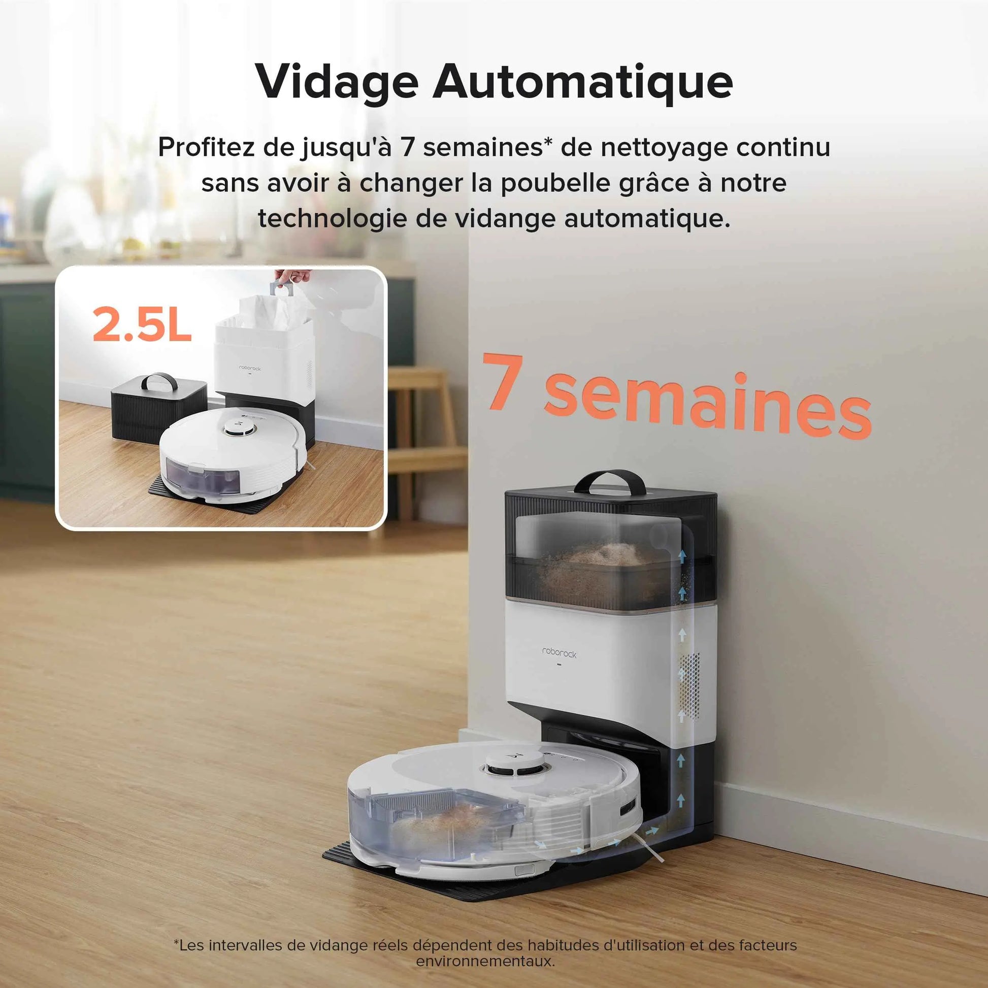 Roborock Q8 Max Plus - Aspirateur Robot, Nettoyage Rapide - Cpourtoi.Net