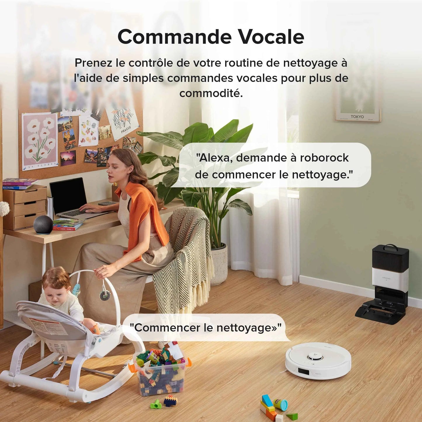 Roborock Q8 Max Plus - Aspirateur Robot, Nettoyage Rapide - Cpourtoi.Net