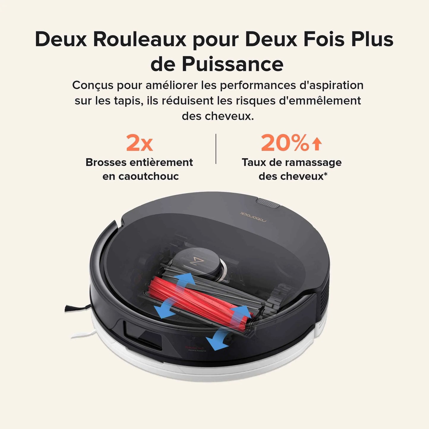 Roborock Q8 Max Plus - Aspirateur Robot, Nettoyage Rapide - Cpourtoi.Net