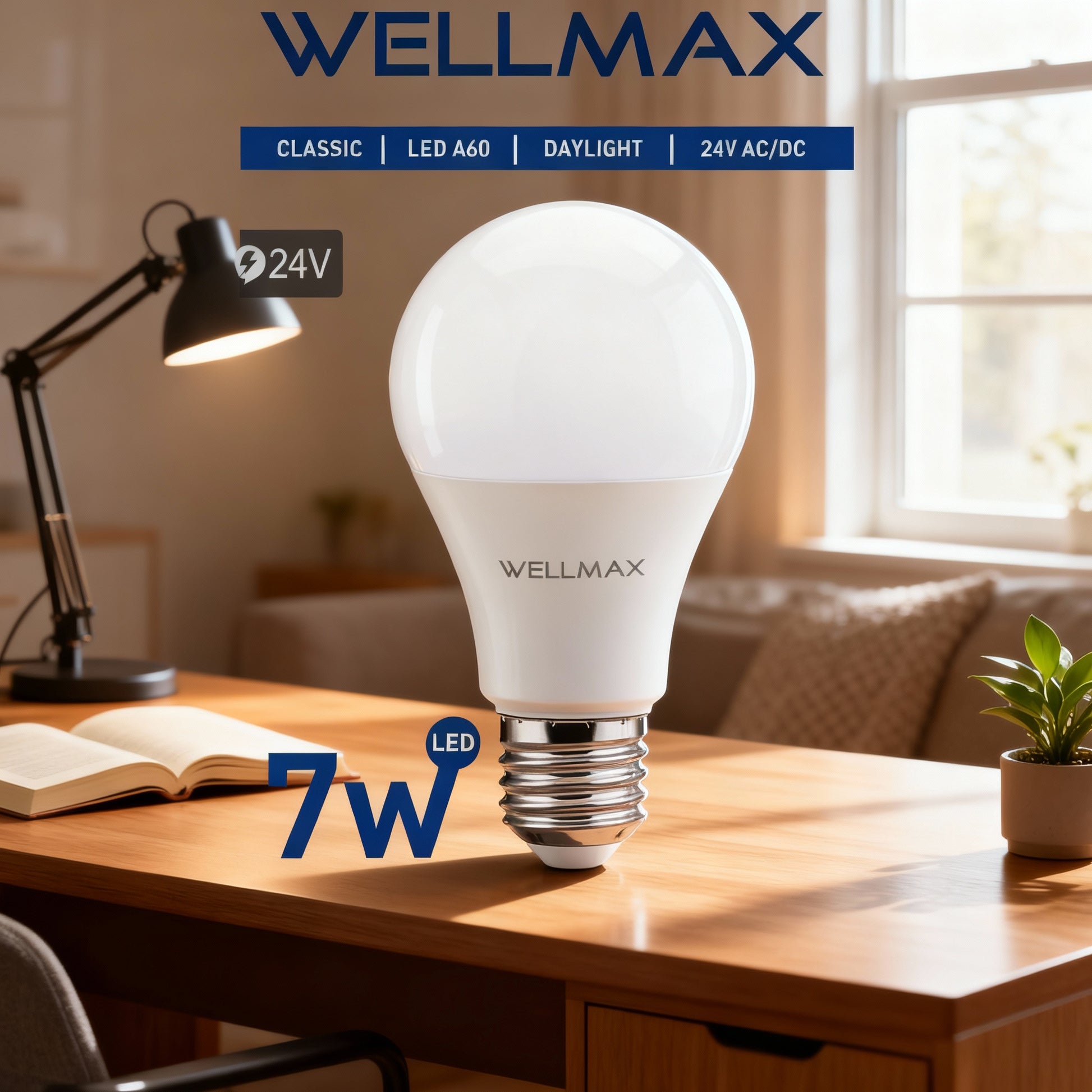 WELLMAX Ampoule Rechargeable 7W LED - Lumière fiable et autonomie prolongée - Cpourtoi.Net