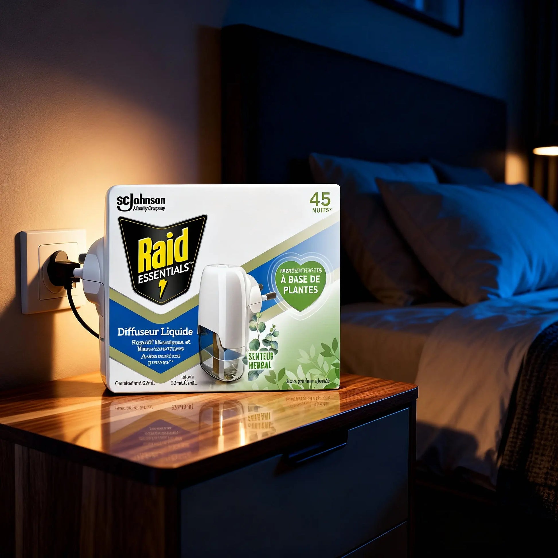 Raid Essentials Diffuseur - Moustiques Repoussés, Nuit Calme - Cpourtoi.Net