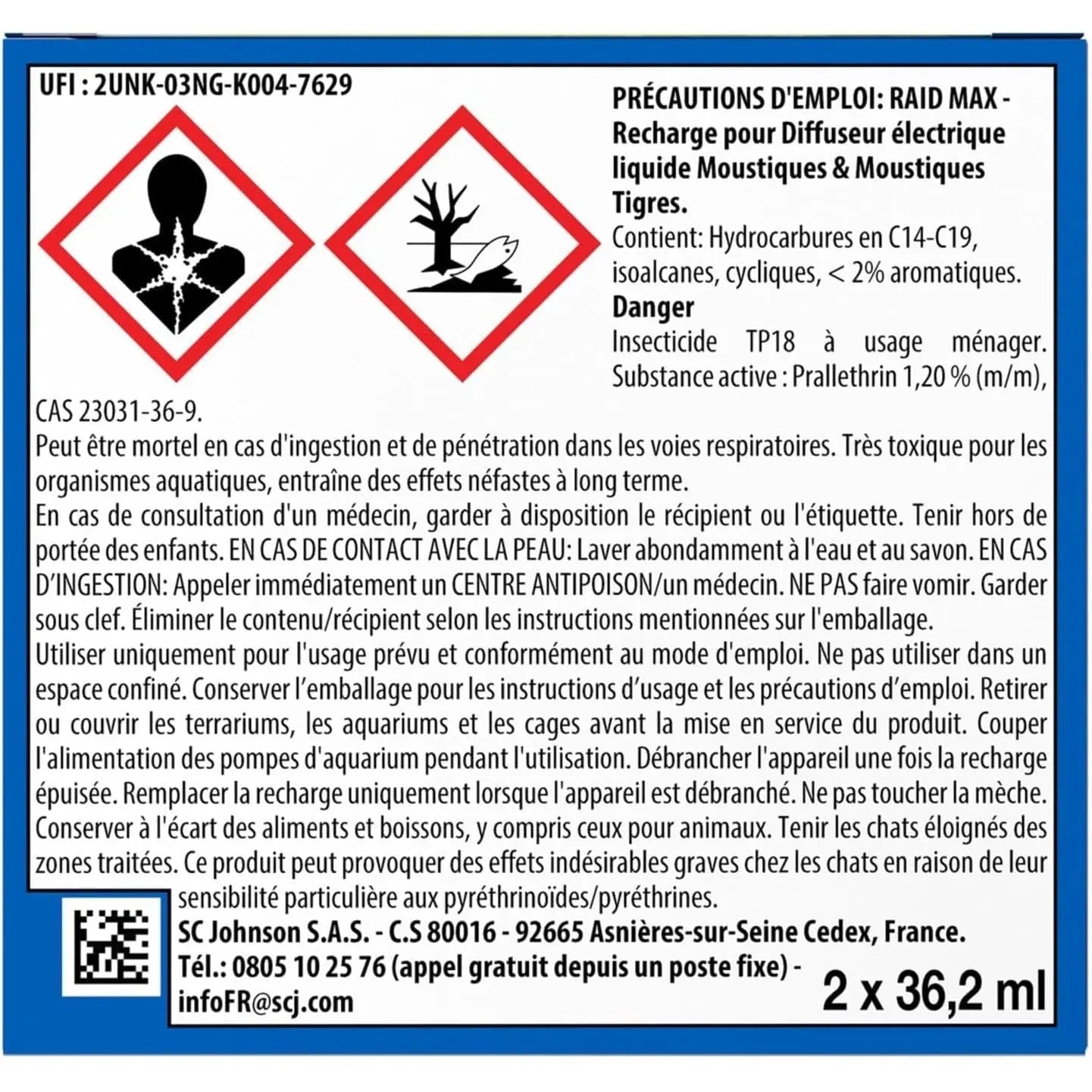 Raid Max Moustiques Électrique Liquide – Protection Efficace jusqu'à 60 Nuits - Cpourtoi.Net