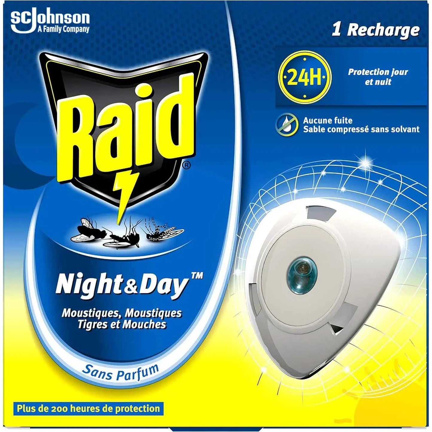 Raid Recharge Nuit Et Jour - Protection 240h, Sans Odeur - Cpourtoi.Net