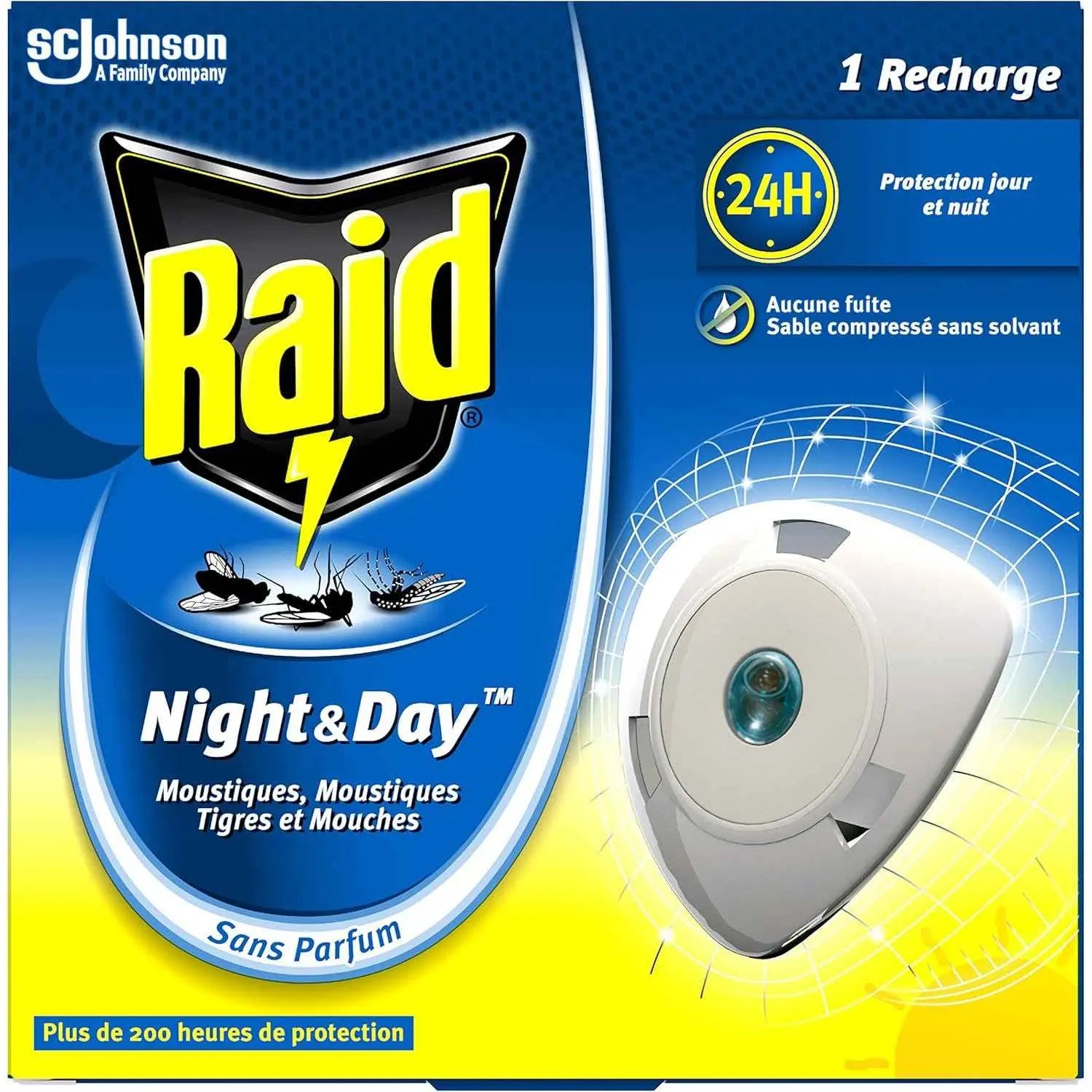 Raid Recharge Nuit Et Jour - Protection 240h, Sans Odeur - Cpourtoi.Net