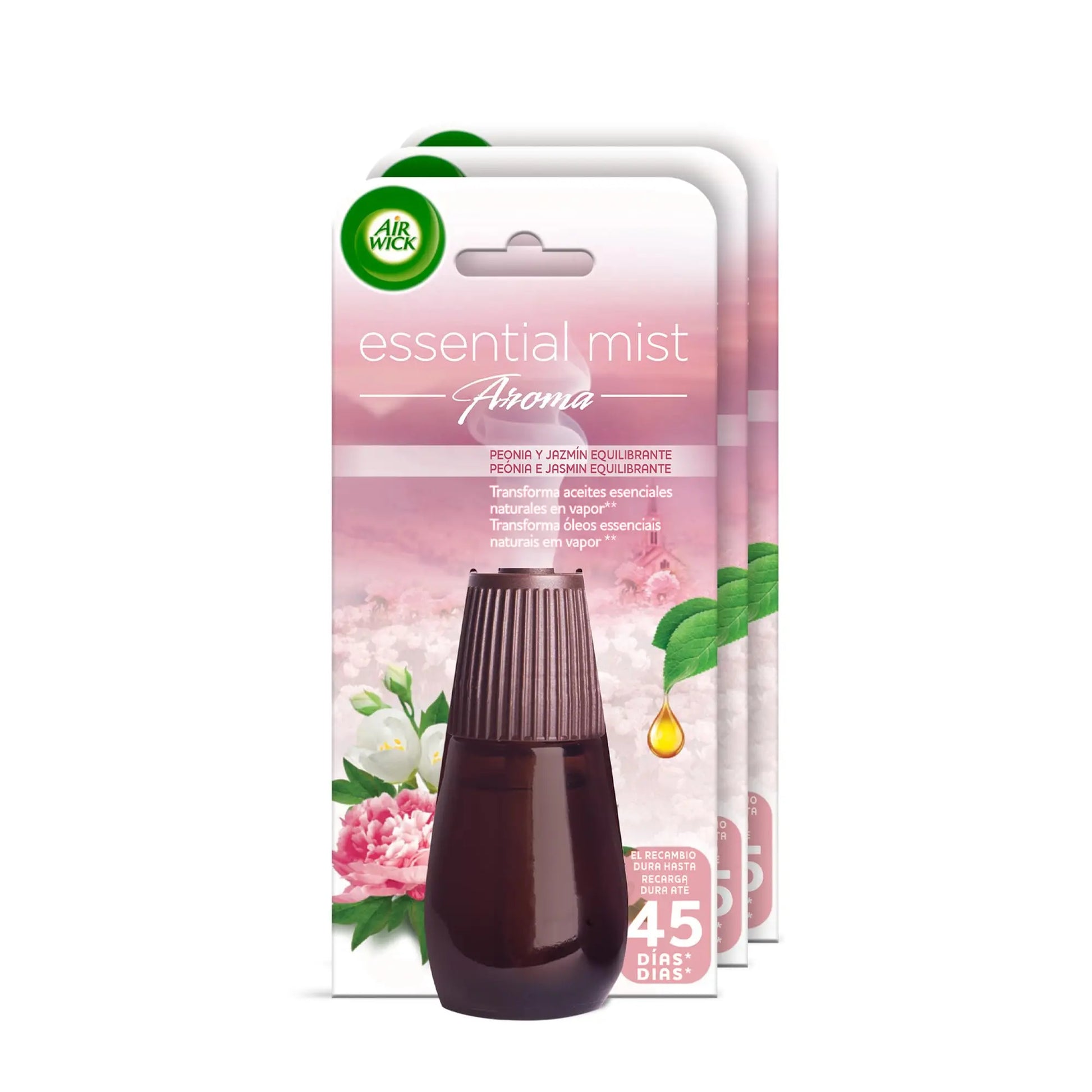 RECHARGE AIRWICK rose apaisante - huiles essentielles - 20 ml, lot de 3 - Cpourtoi.Net