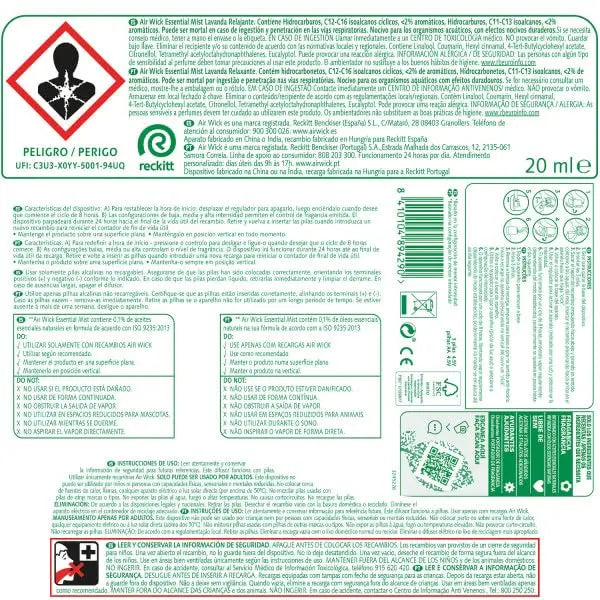 RECHARGE AIRWICK rose apaisante - huiles essentielles - 20 ml, lot de 3 - Cpourtoi.Net