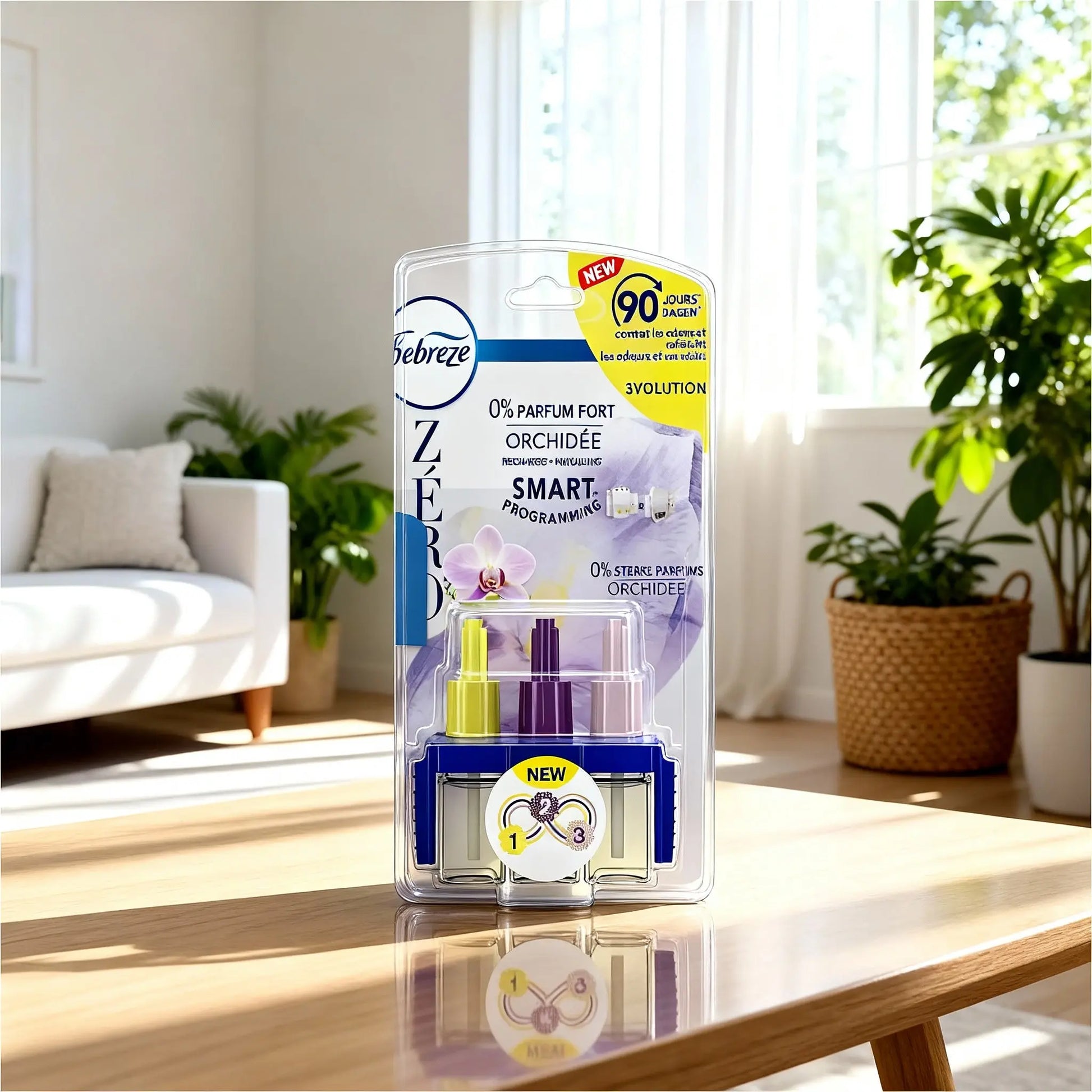 Recharge Électrique Febreze Orchidée - Fraîcheur Durable et Confort