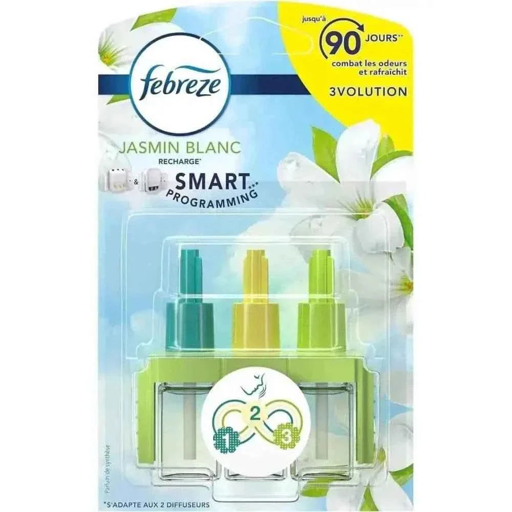 Recharge Febreze Jasmin Blanc Parfum Durable Et Diffusion Longue Durée Pour Diffuseur Smart Programming
