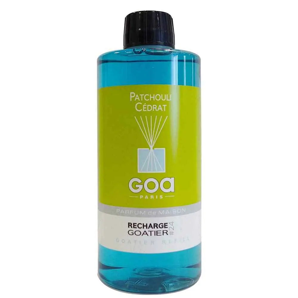 Recharge GOA Patchouli Cédrat Parfum d'Intérieur Élégant Ambiance Chic et Bien-Être Pour Maison