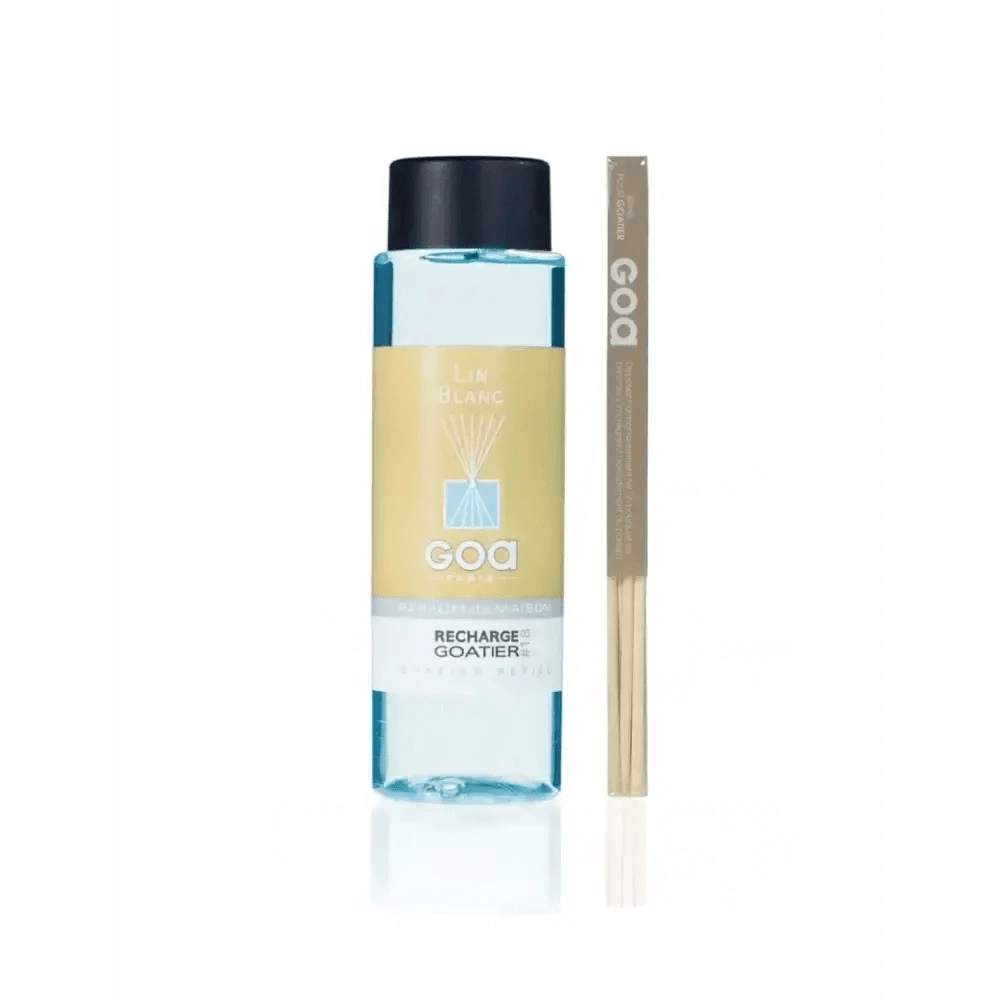 GOA Recharge Lin Blanc - Parfum d'Intérieur Fraîche, Odeur Durable