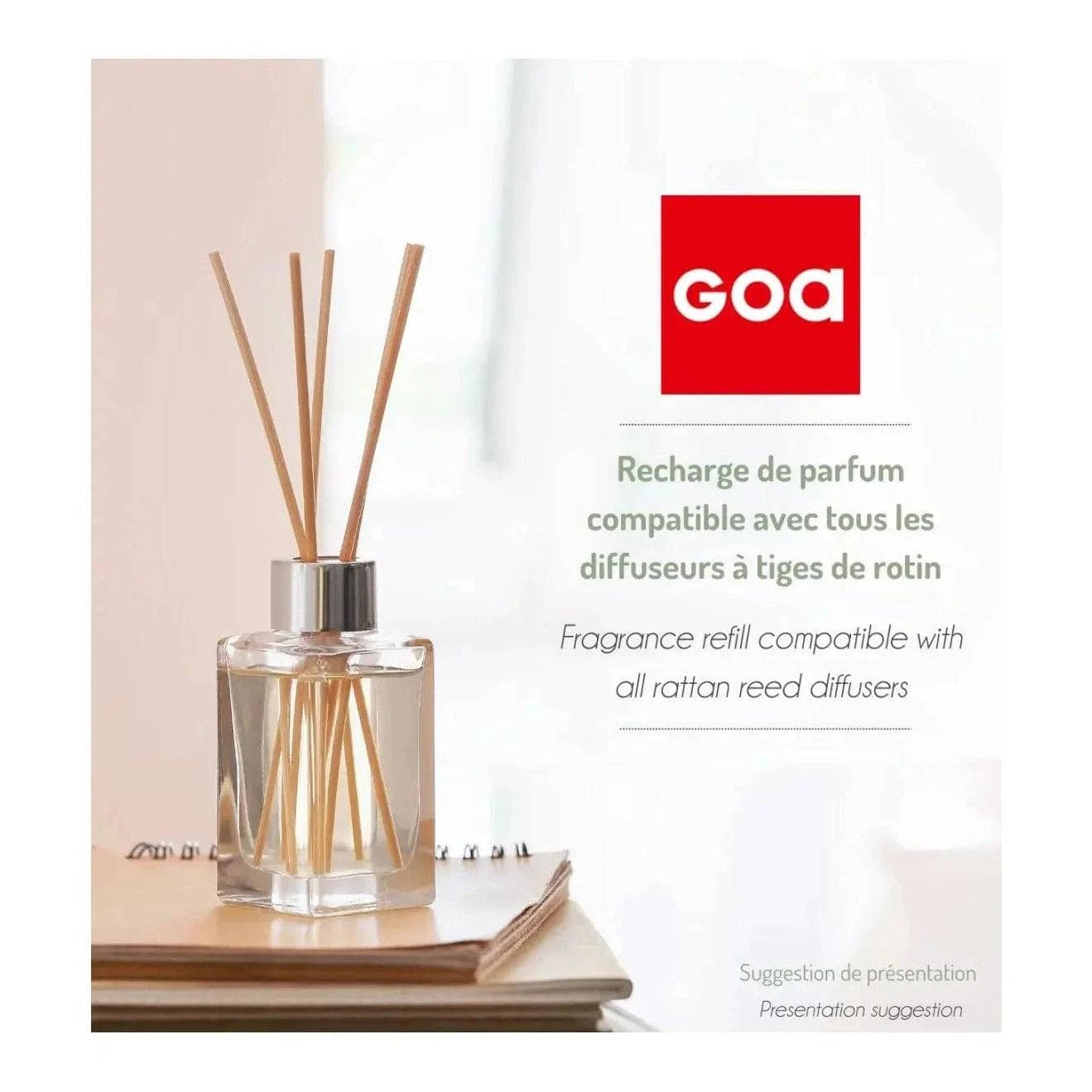 Recharge de parfum Gousse de Vanille - Goa 500 ml + 1 pack rotin GOA