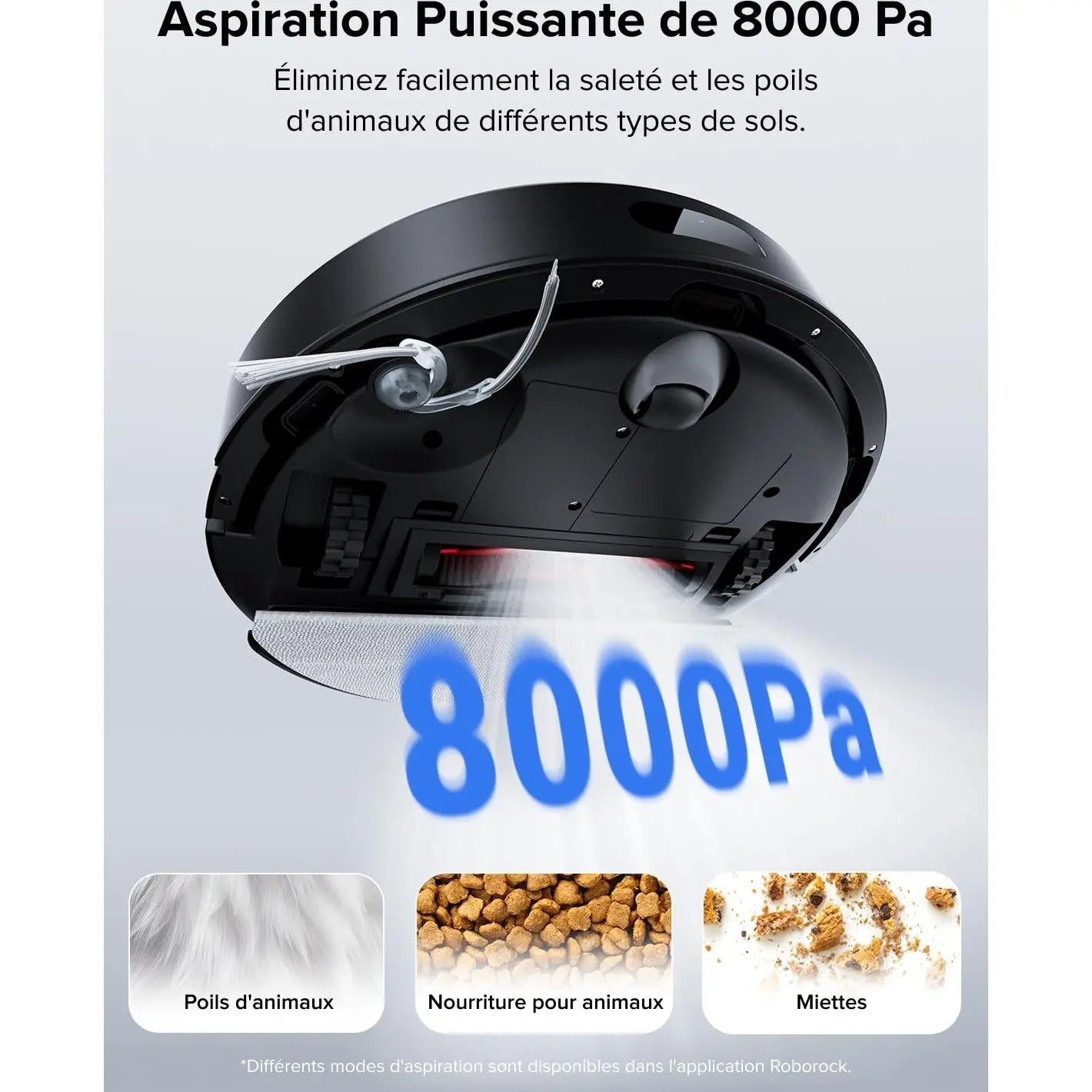 Roborock Q7 L5 – Robot aspirateur 8000 Pa, navigation LiDAR précise, double système anti-enchevêtrement, zones interdites intelligentes, cartographie multi-niveaux, recharge automatique, compatible App/Alexa - Cpourtoi.Net