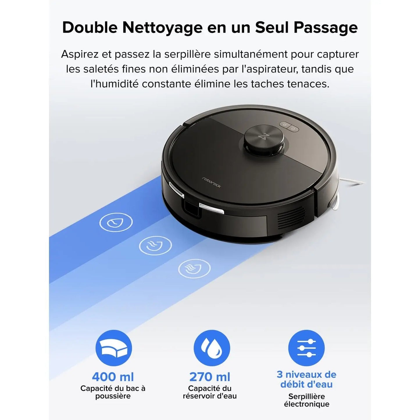 Roborock Q7 L5 – Robot aspirateur 8000 Pa, navigation LiDAR précise, double système anti-enchevêtrement, zones interdites intelligentes, cartographie multi-niveaux, recharge automatique, compatible App/Alexa - Cpourtoi.Net