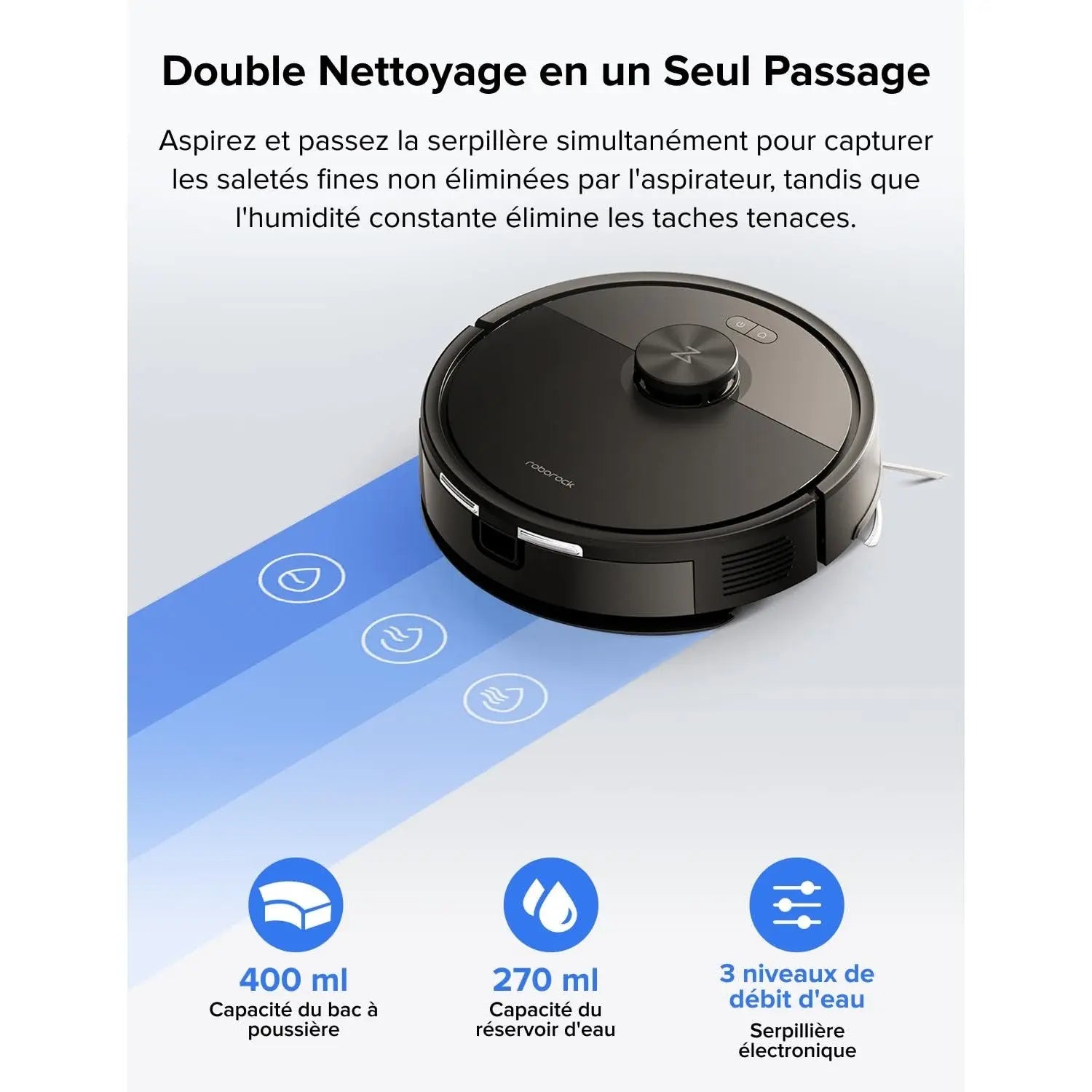 Roborock Q7 L5 – Robot aspirateur 8000 Pa, navigation LiDAR précise, double système anti-enchevêtrement, zones interdites intelligentes, cartographie multi-niveaux, recharge automatique, compatible App/Alexa - Cpourtoi.Net