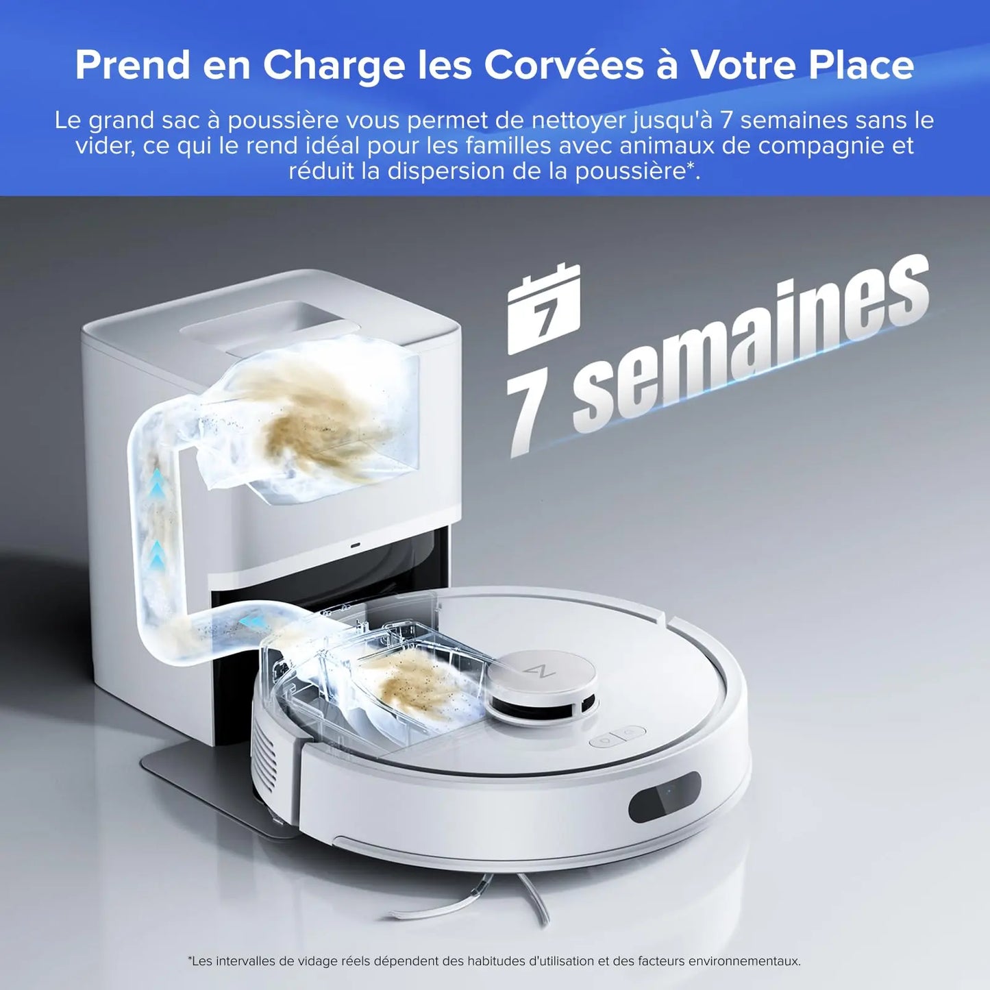 Roborock Q7 L5+ – Aspirateur robot laveur 8000 Pa avec station automatique - Cpourtoi.Net