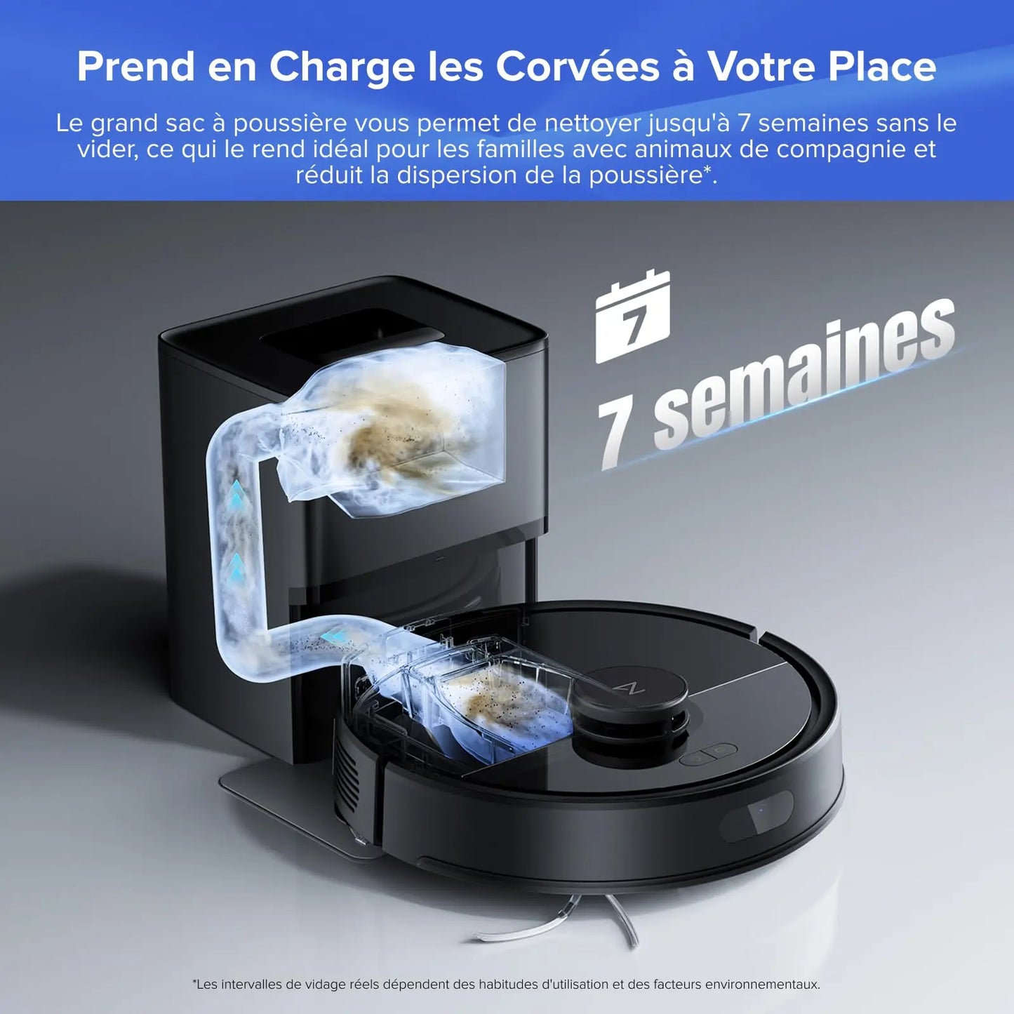 Roborock Q7 L5+ – Aspirateur robot laveur 8000 Pa avec station automatique - Cpourtoi.Net