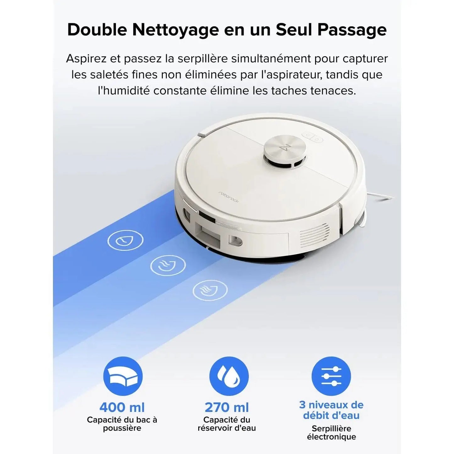 Roborock Q7 L5 – Robot aspirateur 8000 Pa, navigation LiDAR précise, double système anti-enchevêtrement, zones interdites intelligentes, cartographie multi-niveaux, recharge automatique, compatible App/Alexa - Cpourtoi.Net