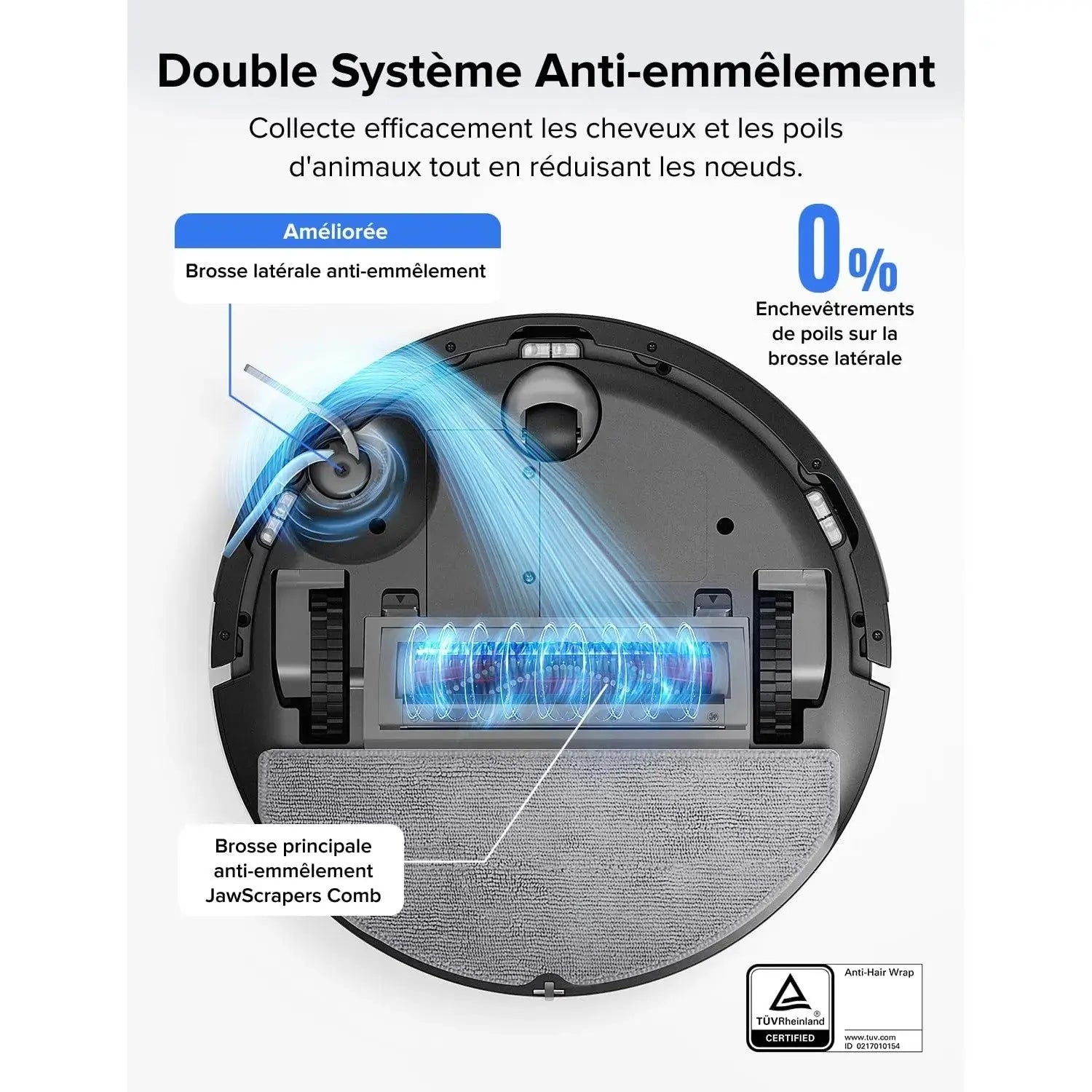 Roborock Q7 L5 – Robot aspirateur 8000 Pa, navigation LiDAR précise, double système anti-enchevêtrement, zones interdites intelligentes, cartographie multi-niveaux, recharge automatique, compatible App/Alexa - Cpourtoi.Net