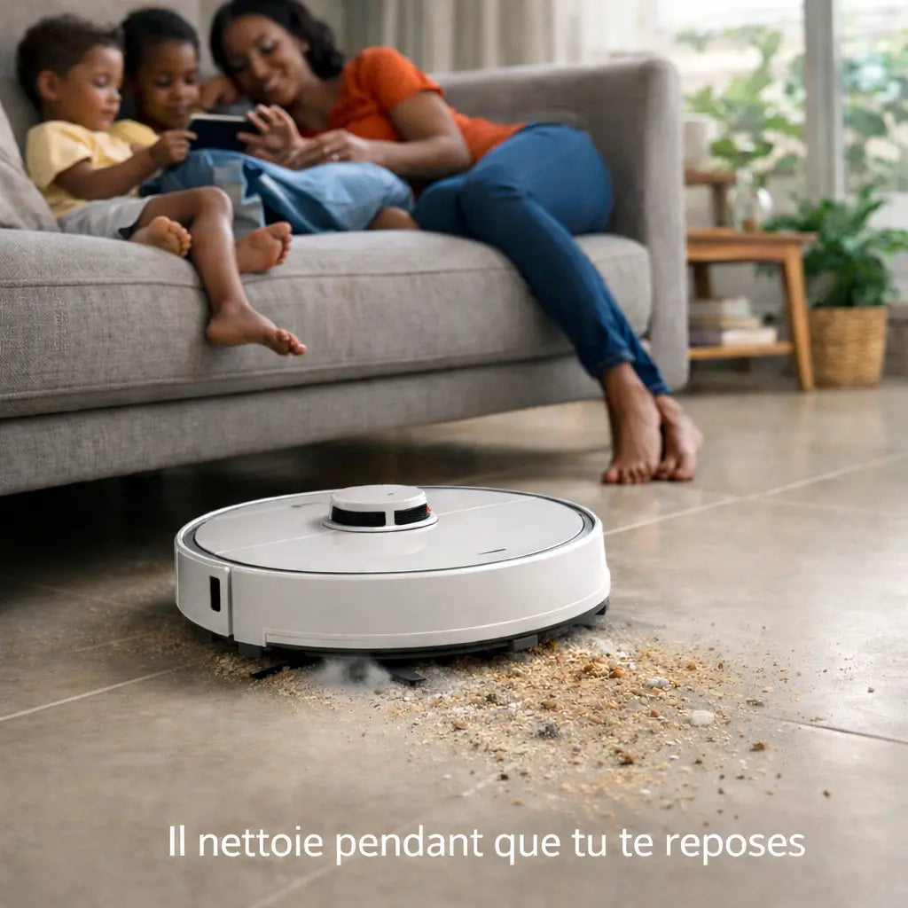 Roborock Q7 L5 Robot Aspirateur 8000 Pa Navigation LiDAR Multiniveaux Cartographie Recharge Automatique Compatible Alexa ROBOROCK