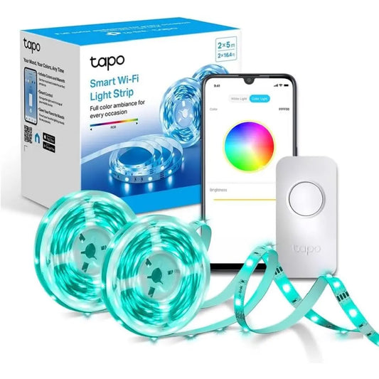 Tapo Ruban LED Connecté WiFi RGB 10m (5m*2), Bande LED Chambre Multicolore, Haute luminosité et Durable, Contrôle via WiFi App, Commande vocale, Compatible avec Alexa et Google Home, L900-10 - Cpourtoi.Net