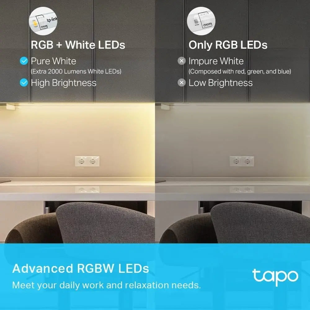 Tapo Ruban LED Connecté WiFi RGB 10m (5m*2), Bande LED Chambre Multicolore, Haute luminosité et Durable, Contrôle via WiFi App, Commande vocale, Compatible avec Alexa et Google Home, L900-10 - Cpourtoi.Net