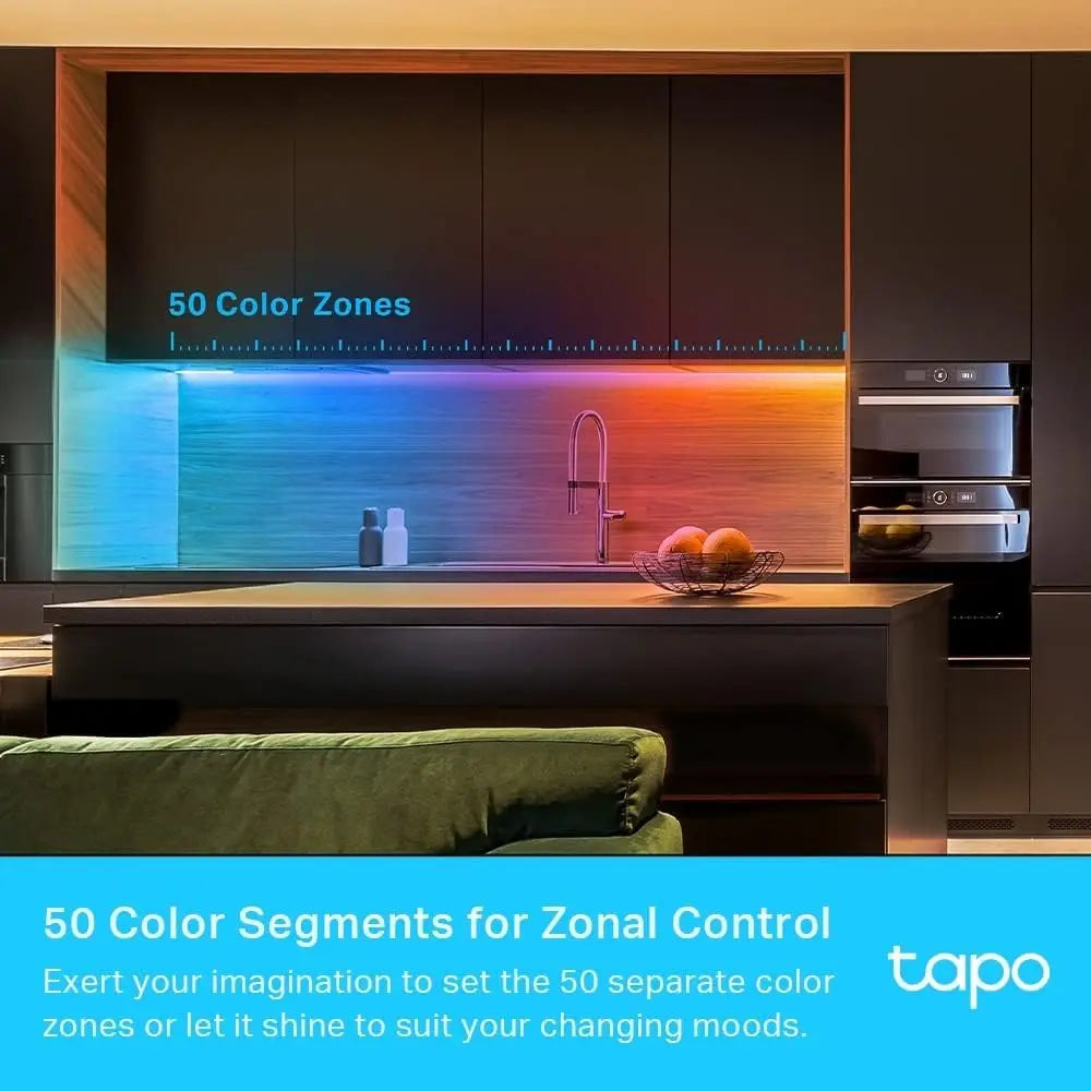Tapo Ruban LED Connecté WiFi RGB 10m (5m*2), Bande LED Chambre Multicolore, Haute luminosité et Durable, Contrôle via WiFi App, Commande vocale, Compatible avec Alexa et Google Home, L900-10 - Cpourtoi.Net
