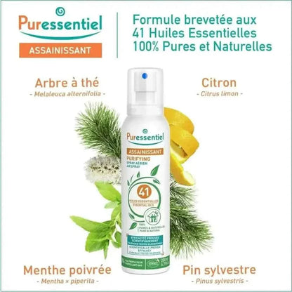 Puressentiel Spray Assainissant 200ml - Soin Personnel Naturel et Bio - Cpourtoi.Net